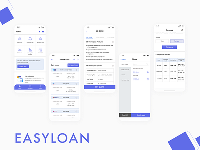 EasyLoan App design figma ui ui design user interface ux uxdesign