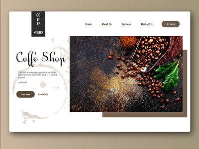 Coffee Shop branding design graphic design landing page landing page design web web deisgn website website design