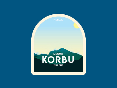 Gunung Korbu design icon illustration logo vector