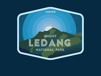 Mount Ophir (Ledang) design icon illustration logo vector