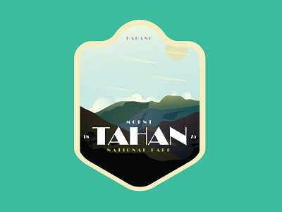 Mount Tahan design icon illustration logo vector