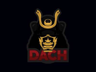 Dach Gaming e-sport team logo design flat illustator illustration logo vector