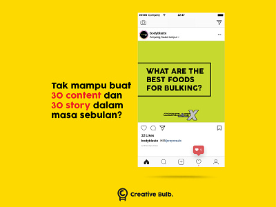 Creative Bulb branding design facebook ads flat icon illustration typography vector