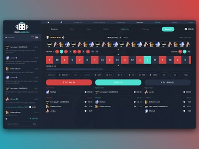 CS:GO / Crypto Casino (Roulette) casino crypto crypto casino crypto casino design csgo csgo casino csgo casino design gamble gambling online casino design ui ui ux uiux uiuxdesign ux web design webdesign website