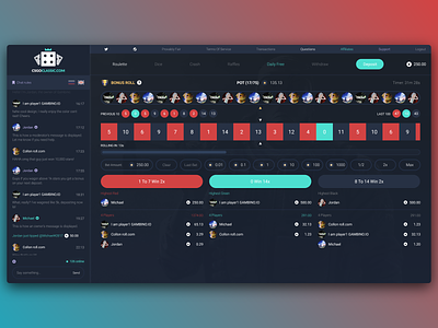 CS:GO / Crypto Casino (Roulette) casino crypto crypto casino crypto casino design csgo csgo casino csgo casino design gamble gambling online casino design ui ui ux uiux uiuxdesign ux web design webdesign website