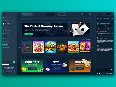 Crypto Casino Design | Home Page (Slots & House Games)