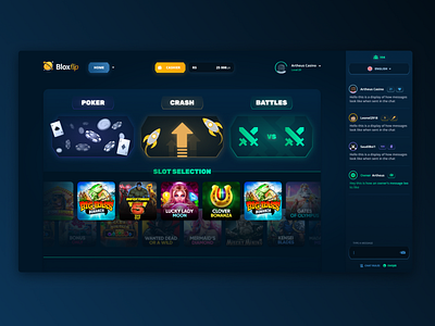 BloxFlip UI Concept (Roblox Casino)