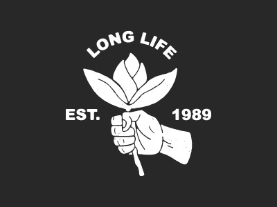 Long Life adventure community handdraw illustration logo vintage