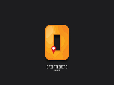 Orienteering Logo concept contour design game identity letter location logo map orienteering outdoor sport