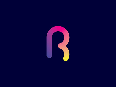 R Logo gradient identity initial letter logo modern professional simple