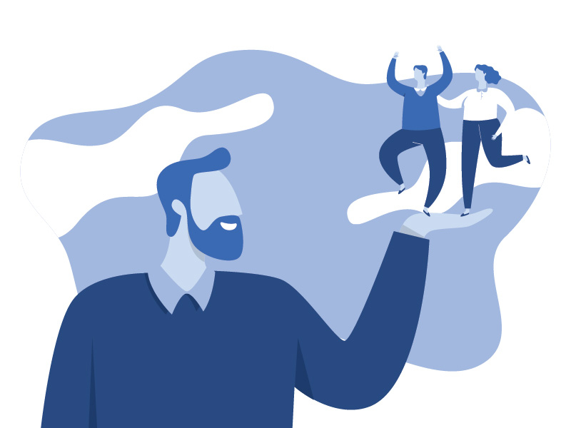 Happy Boss And Employee by puguh akbar on Dribbble