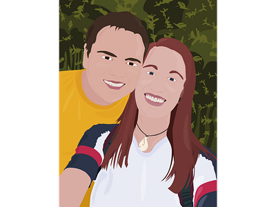 Selfie Portrait adobe illustrator couple flat illustration illustrator portrait selfie vector