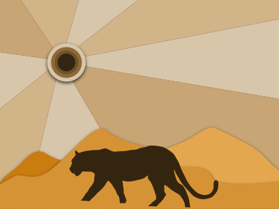 the sun over the desert illustration vector graphics
