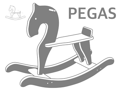 Pegas design illustration vector vector graphics wooden toys