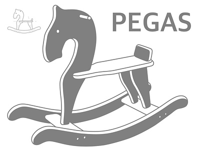 Pegas design illustration vector vector graphics wooden toys