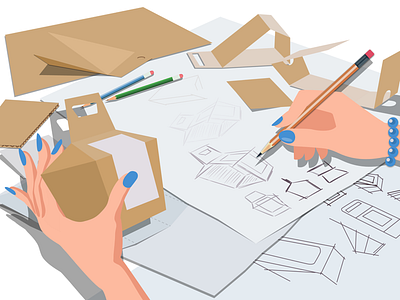 Product design proces design paper box product