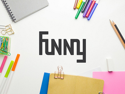 Funny Ambigram Logo ambigram animation app brand branding clean design flat identity illustration illustrator lettering logo mobile type typography