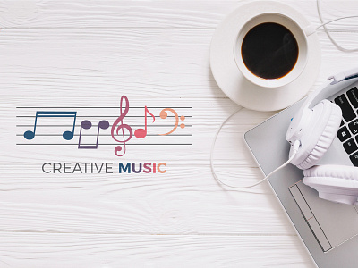 Creative Music Logo ambigram app art brand branding clean design flat icon identity illustration illustrator lettering logo minimal type typography ui ux vector