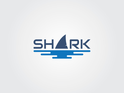 Shark Logo ambigram animation app brand branding clean design flat icon identity illustration illustrator ios lettering logo minimal type typography vector web