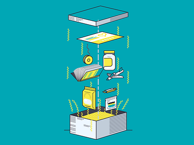 Cheerbox / Unboxing branding design flat illustration web