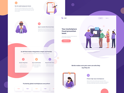 Landing Page WIP app branding design flat illustration landing page security ui vector web website work in progress