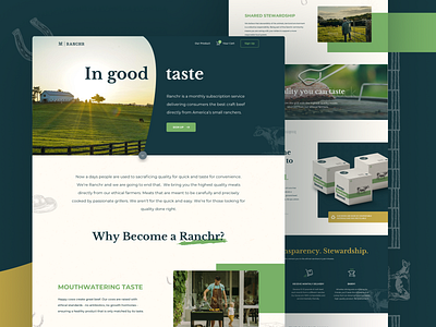 Ranchr - Brand Identity & Web Design (2/2) cattle cpg d2c identity branding meat ranch startup webdesign