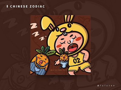 Chinese zodiac-rabbit illustration