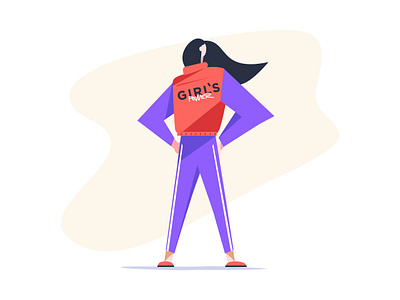 Femine Girl`s power illustration for women rights add advertising banner character design clothes collection design fashion femine feminism girl girl`s power illustration sale shop slider sport website woman women