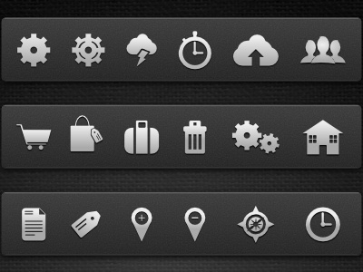 Icon Experiment dark icons ui