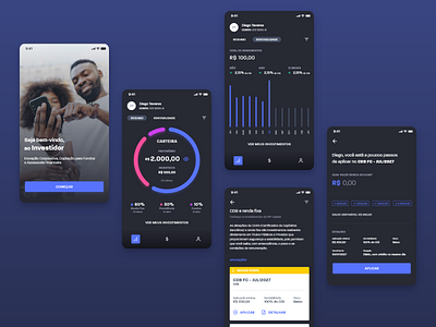 investment app design app app concept application chart finance fintech invest investing investments product design ui ux