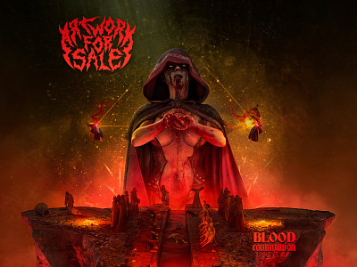Blood Communion - Heavy metal album art for sale album art album artwork black blood cult dark death fantasy goddess heavy horror kult metal red ritual