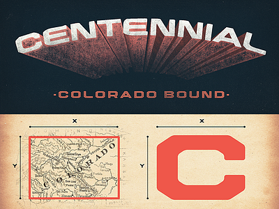 Centennial Typeface block lettering colorado typography