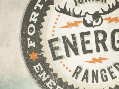 Jr. Energy Ranger antlers logo texture type