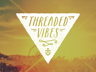 Threaded Vibes branding festival identity logo monogram