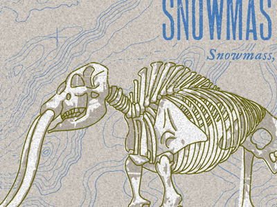 Snowmastodon illustration mammoth t shirt