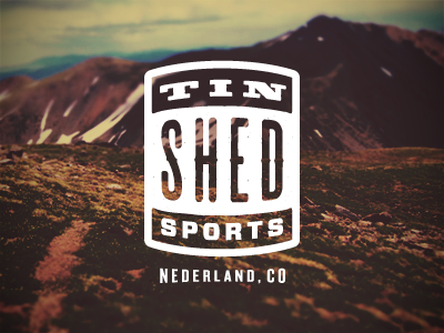 Tin Shed (A) badge co colorado logo mountain nederland rejected sports typography