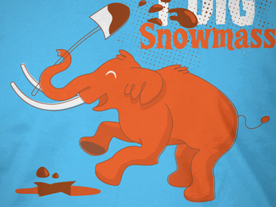 Snowmastodon II apparel illustration mastodon orange