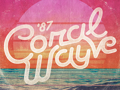 Coral Wayve Mixtape illustration mixtape retro summer typography