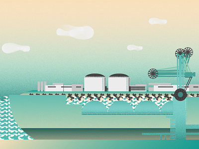 LNG flat illustration vector