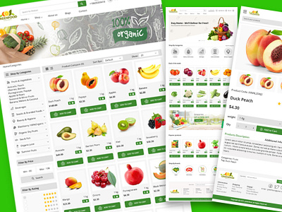 Grocery website UI Design adobe xd grocery website market mobile apps mockup ui design ui template ui visual design web design