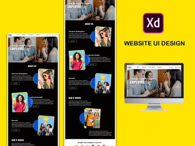 Employee Hub website UI design adobe xd e commerce employee hub mobile app mockup ui design ui template web design