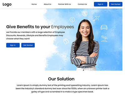 Employee Home Page adobe xd design e commerce graphic design ui ui template