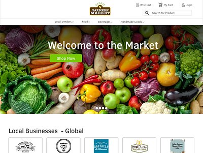 Grocery Market Home page adobe xd design e commerce ui design ui template