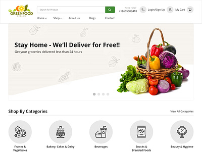 Grocery Home Page Design adobe xd design e commerce ui design ui template