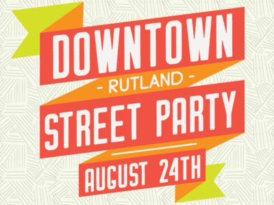 Downtown Rutland Street Party design event illustration typography