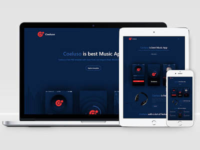 Music PSD to HTML Website Template