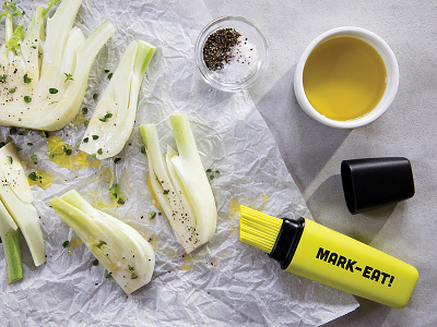 MARK-EAT! \ Basting Brush & Pump basting brush design highlight highlighter lior rokah kor mark ototo yellow