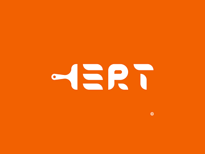 "Ert + Brush" Logotype Concept branding design ert flat logo vector