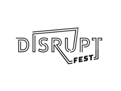 Logo concept for Disrupt Fest design logo typography