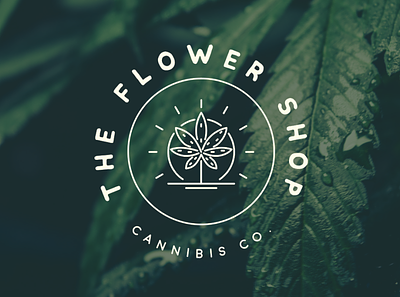 The Flower Shop Dispensary Logo Concept branding design illustration typography
